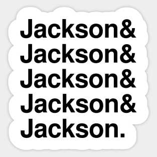 Jackson list Sticker